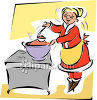 Mrs. Claus Cooking clipart