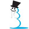 Simple Snowman  clipart