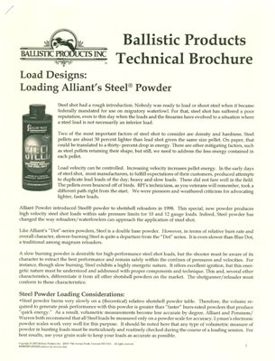 Brochure: Alliant Steel Powder Loads