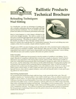 Brochure: Wad Slitting Info