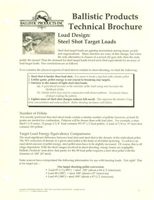 Brochure: Intro to Steel Target Loads