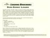 Brochure: Subsonic Loads Brochure: Subsonic Loads