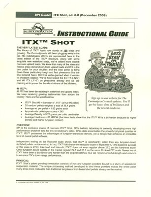 Brochure: ITX Shot Loading