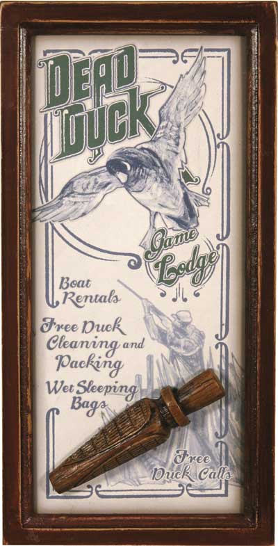 Dead Duck Lodge 3-D Cabin Decor Sign