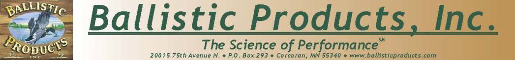 Ballistic Products banner