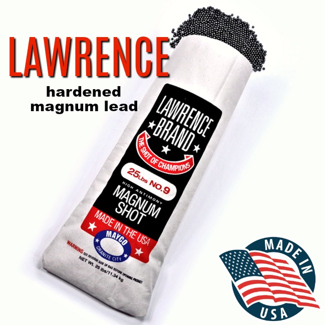 Lawrence Shot Magnum Lead (25#/bag)