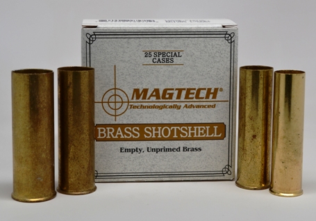 MagTech 20ga 2-1/2 empty brass shotshells for reloading