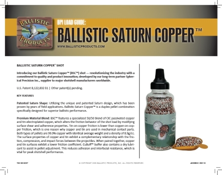 Downloadable Brochure: Copper Shot Reloading