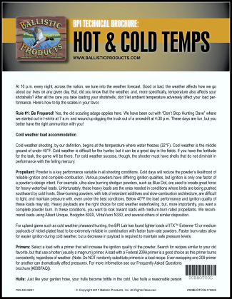 Downloadable Brochure: Hot & Cold Weather