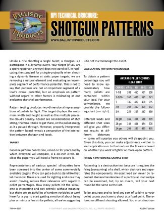 Downloadable Brochure: Patterning Your Shotgun