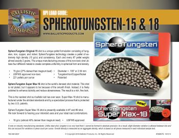 Downloadable Brochure: SpheroTungsten-15 & 18 Shot