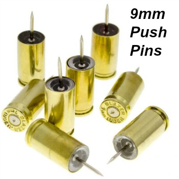 9mm Push Pins 8/pk (brass or nickel)