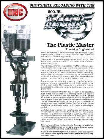 MEC Owners Manual: 600JR Mk V #8451