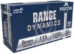 Fiocchi 9mm Luger 115gr FMJ Handgun Ammo (50/box)