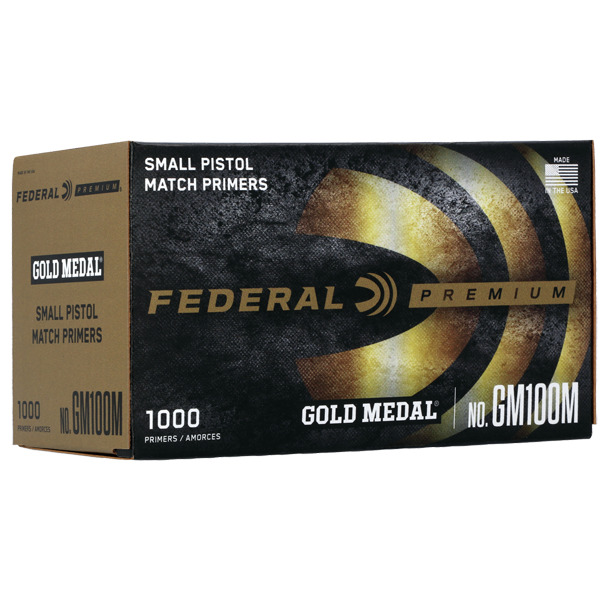 Federal Gold Medal Small Pistol Match Primers #100M (1,000/box)