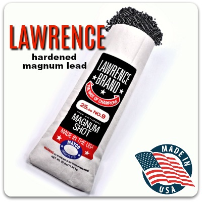 Lawrence Shot Magnum Lead  (25#/bag)