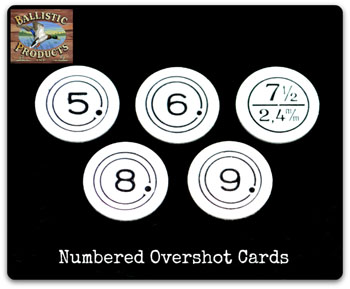 Numbered 12ga Overshot Cards, White (500/bag)