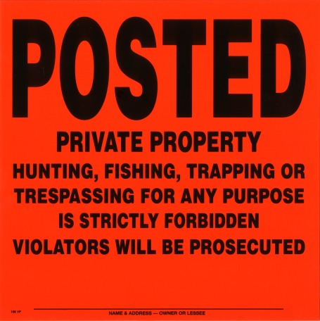 Posted Signs .028 polyurethane