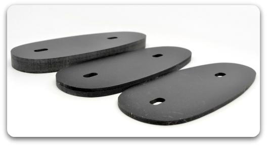 Black Buttstock Spacer; Flat 1/2
